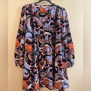 Elegant Paisley Print Women's Dress